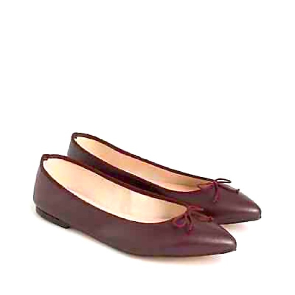 J. Crew Gemma Ballet Flats Size 9 - Vintage Burgundy